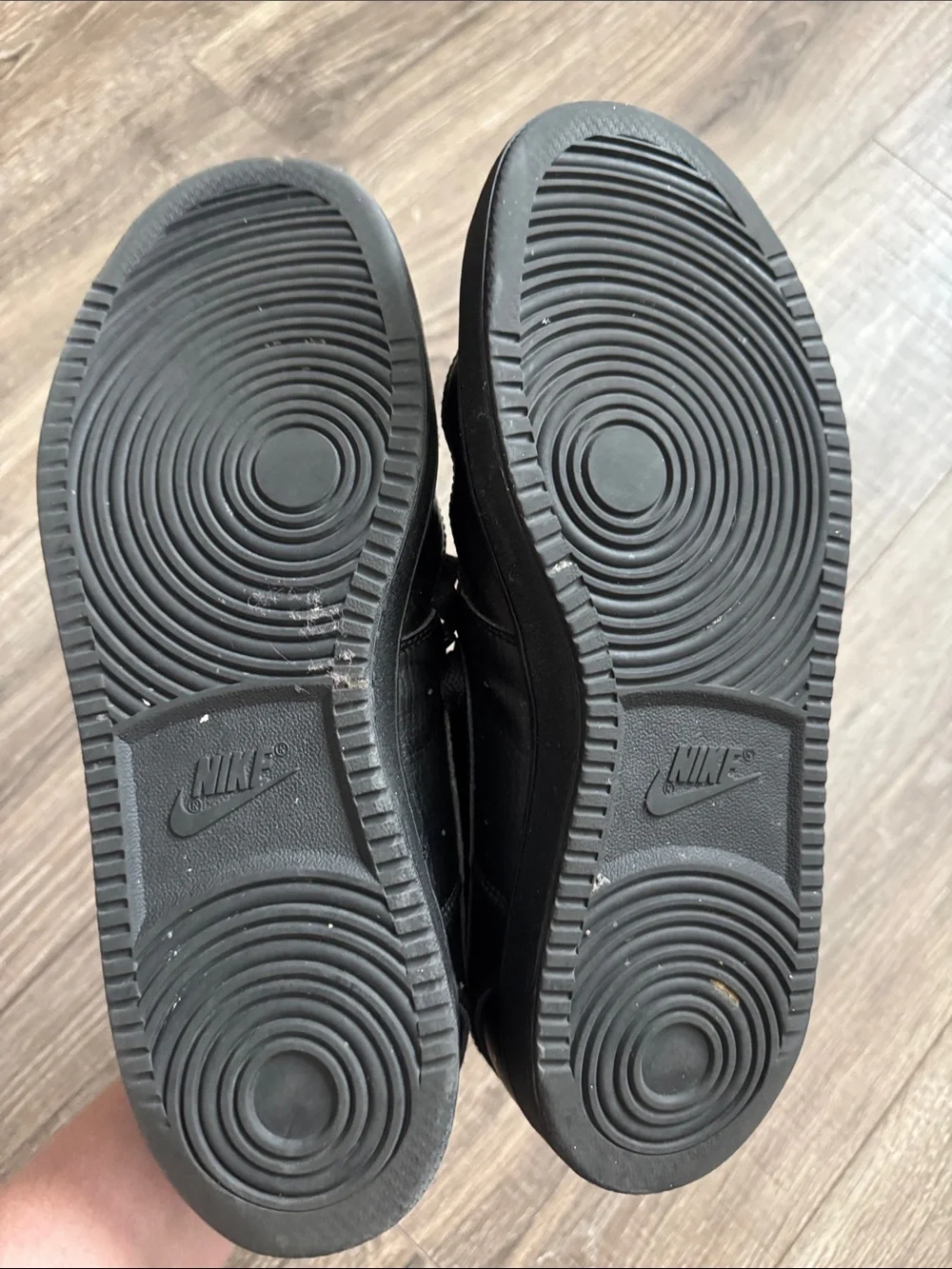 Nike Men’s All-Black Low-Top Leather Sneakers
